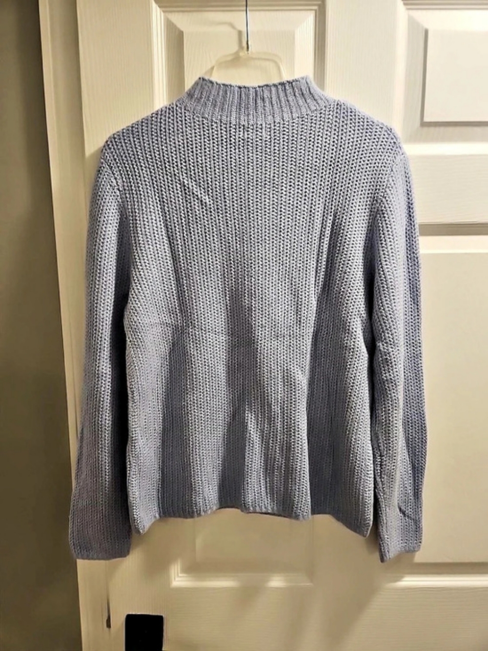 J.Crew Factory Cotton-blend Mockneck Sweater Blue - Picture 3 of 4